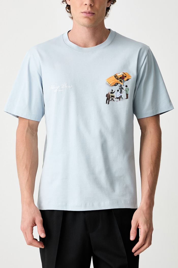 Filling Pieces T-shirt bawełniany męski 422620500360 niebieski