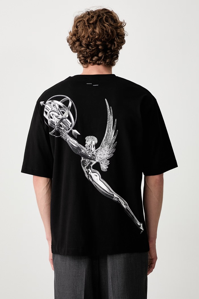 Filling Pieces T-shirt bawełniany męski czarny 422620501389