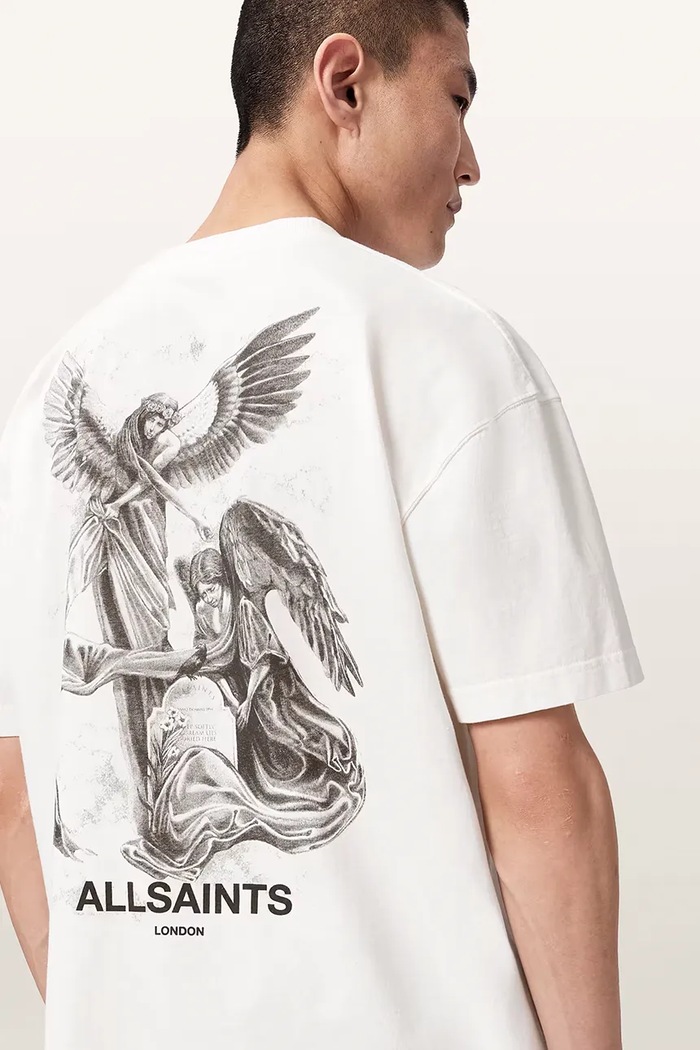 T-shirt męski bawełniany SERAPH AllSaints biały M034PF