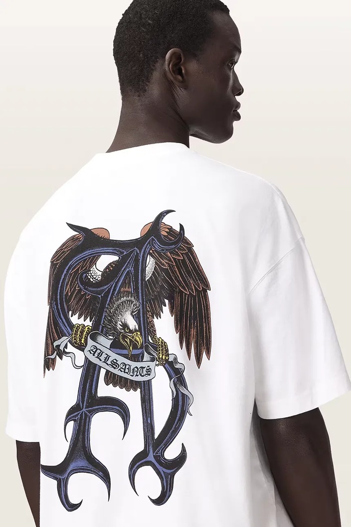AllSaints T-shirt oversize męski bawełniany RAPTOUR M014PF