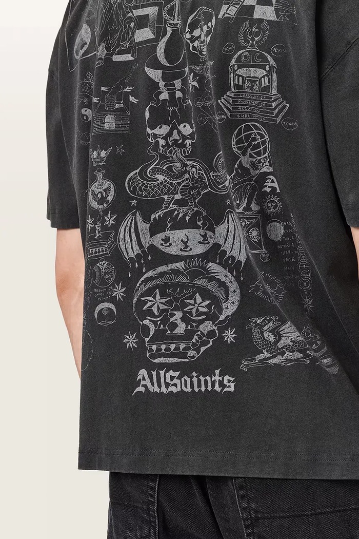 T-shirt męski bawełniany IGNIS AllSaints czarny M026PF