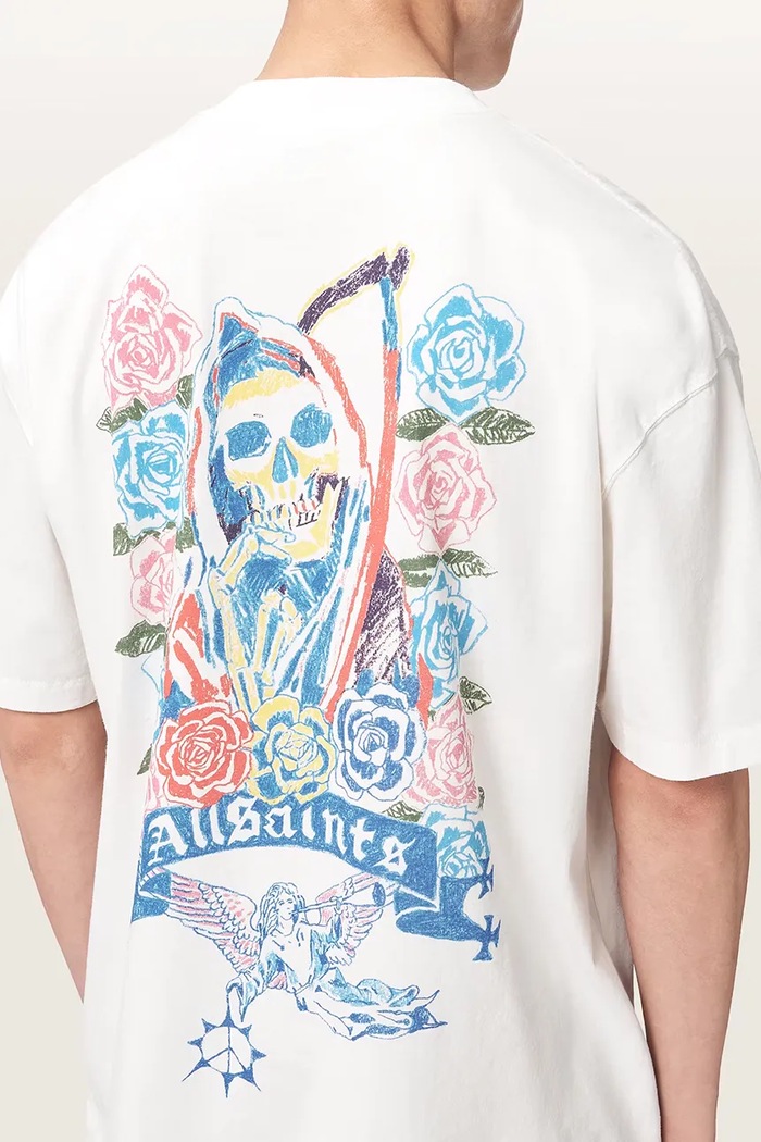 AllSaints T-shirt oversize męski bawełniany CRAY M024PF