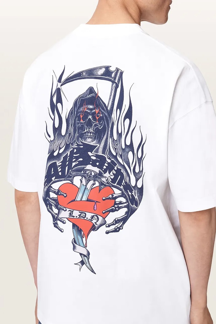 T-shirt męski bawełniany SCIMITAR AllSaints biały M013PF