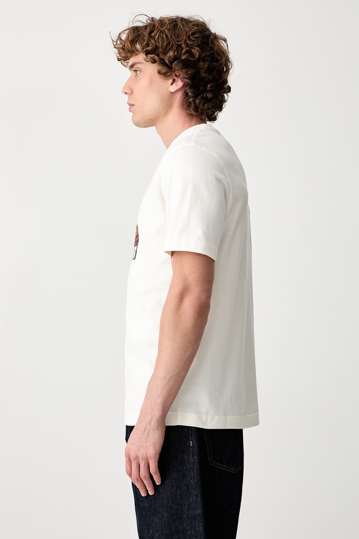 Barbour T-shirt bawełniany damski beżowy MTS1647WH32