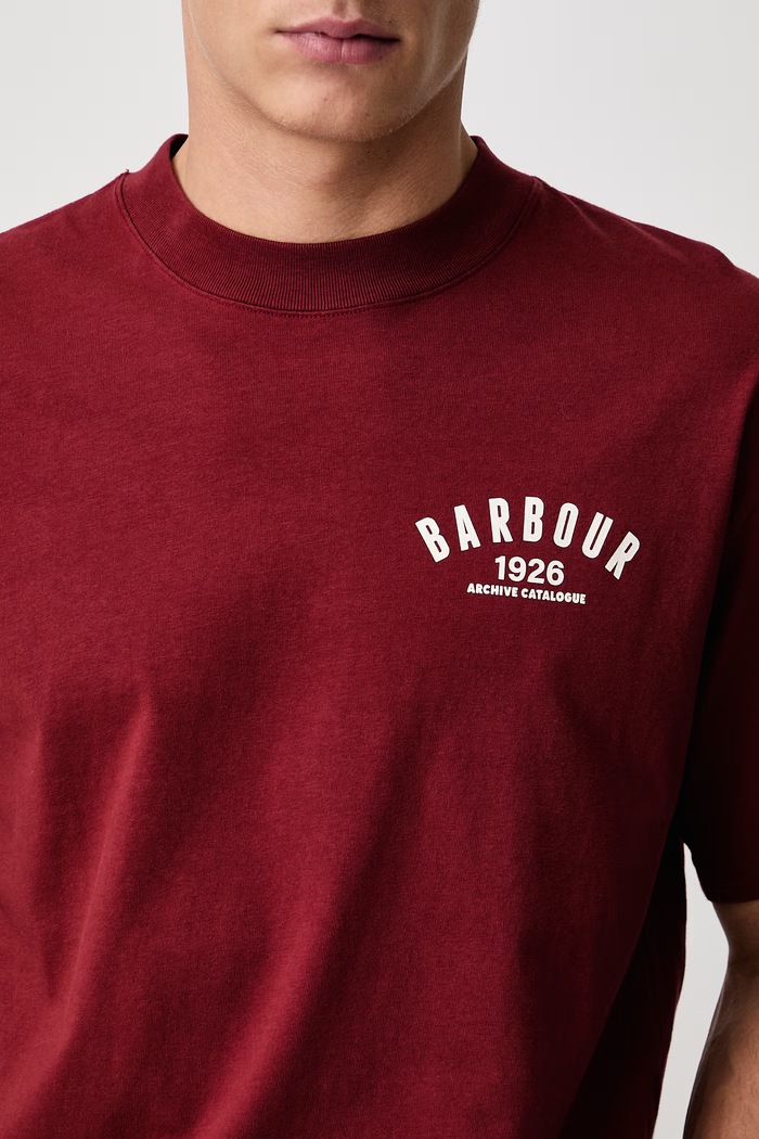 Barbour T-shirt bawełniany męski MTS1634RE91
