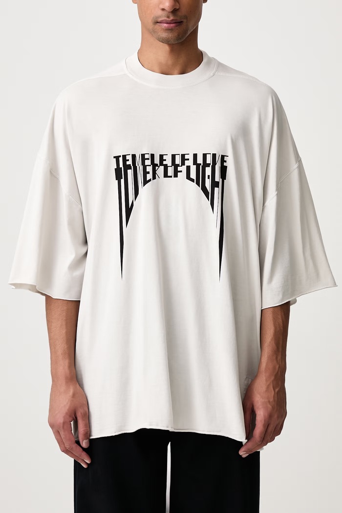 Tommy tričko bavlněné pánské Rick Owens DRKSHDW béžová DU02F6259.RNEP5