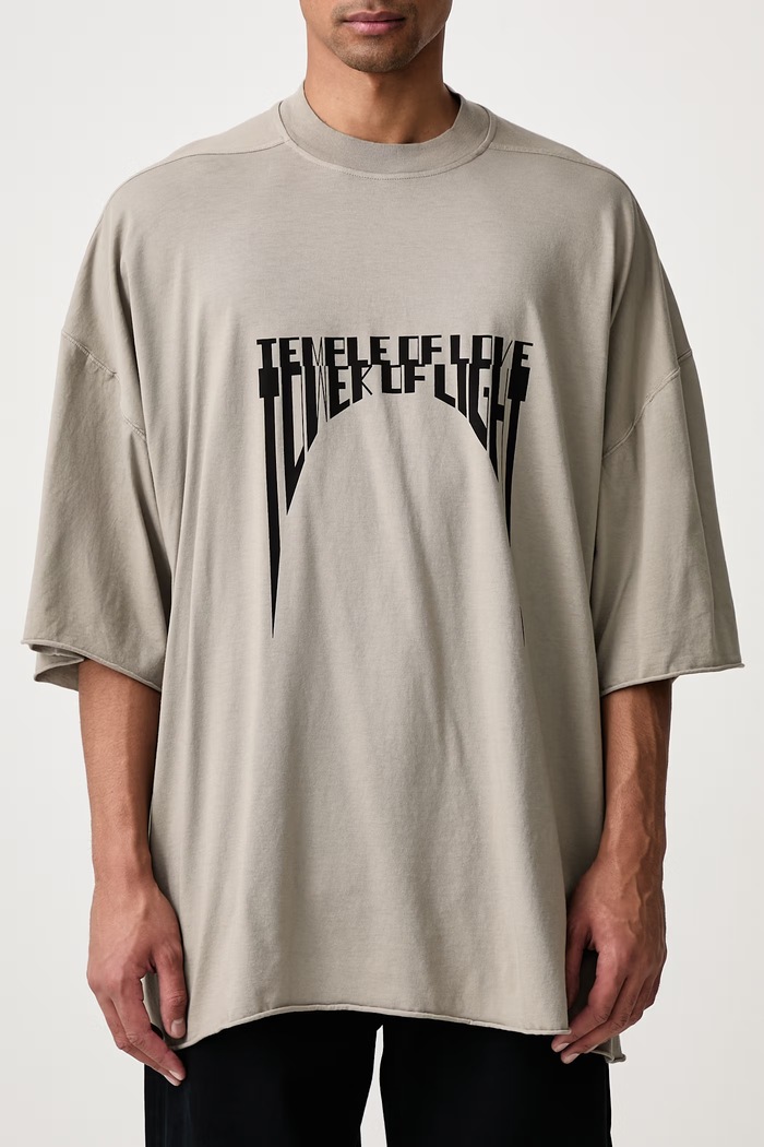 Tommy tričko bavlněné pánské Rick Owens DRKSHDW béžová DU02F6259.RNEP5