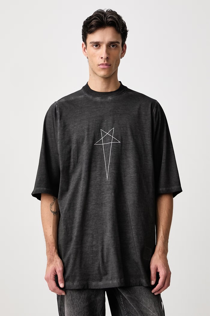 Rick Owens DRKSHDW Jumbo tričko bavlněné pánské černá DU02F6274.RNDEP4