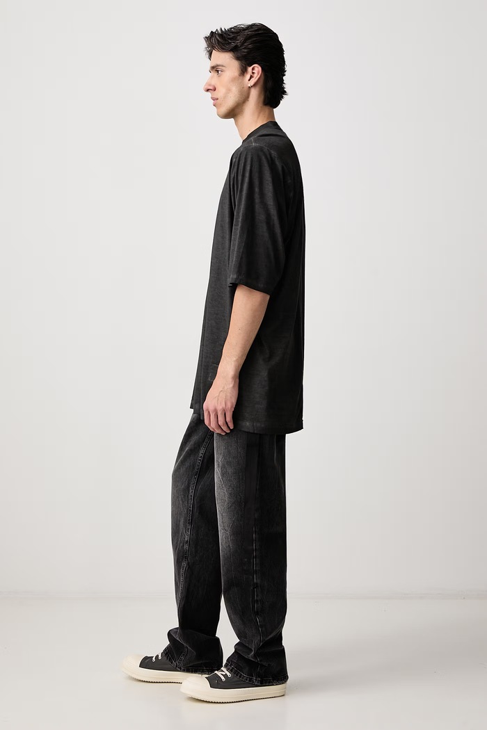 Jumbo tričko bavlněné pánské Rick Owens DRKSHDW DU02F6274.RNDEP4 černá
