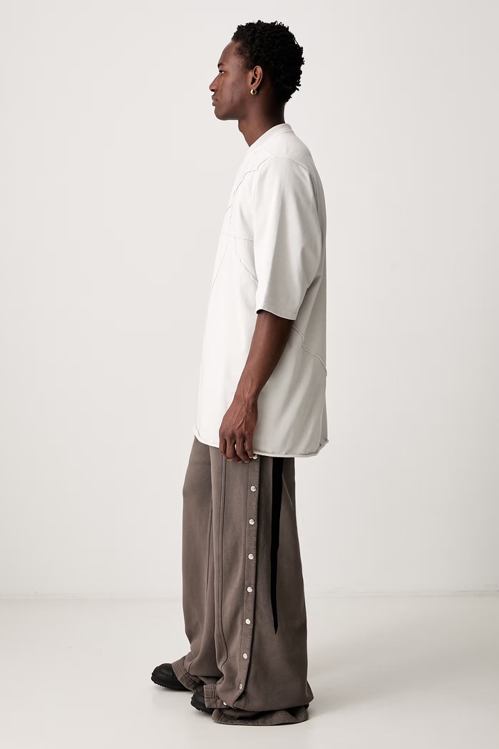 Jumbo tričko bavlnené pánske Rick Owens DRKSHDW DU02F6274.RIGET2 béžová