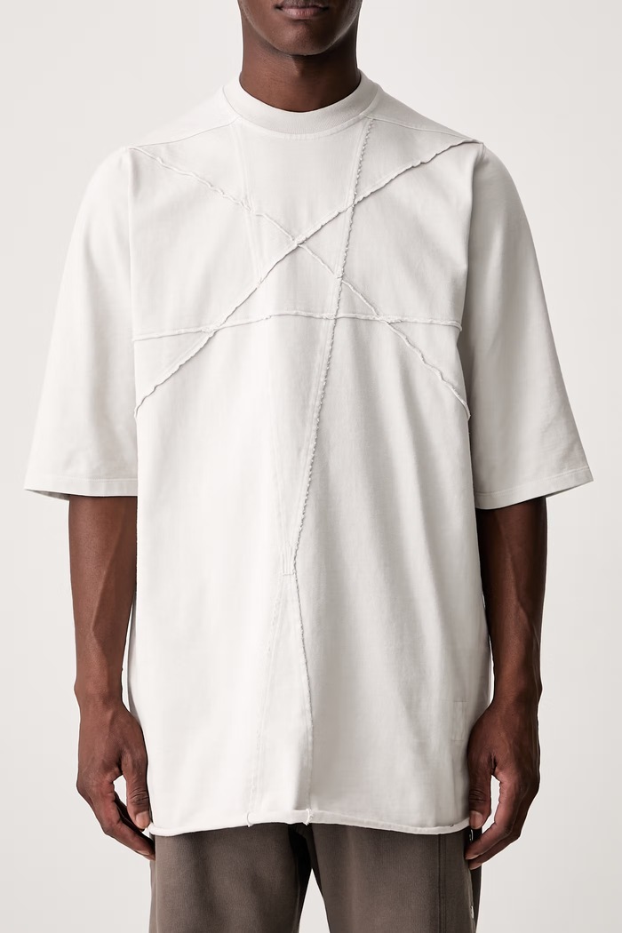 Jumbo tričko bavlnené pánske Rick Owens DRKSHDW béžová DU02F6274.RIGET2