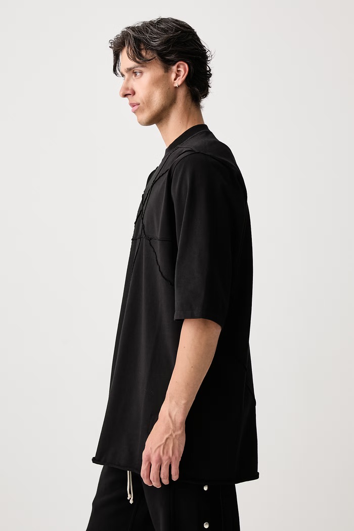 Jumbo tričko bavlnené pánske Rick Owens DRKSHDW DU02F6274.RIGET2 čierna