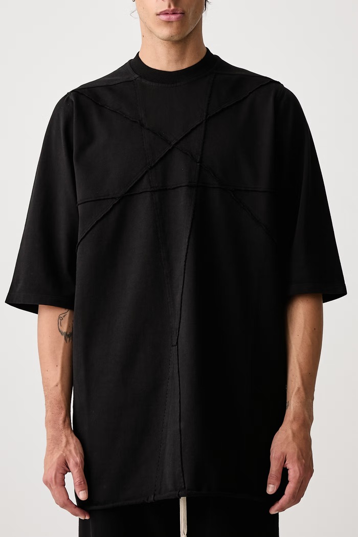 Jumbo tričko bavlnené pánske Rick Owens DRKSHDW čierna DU02F6274.RIGET2