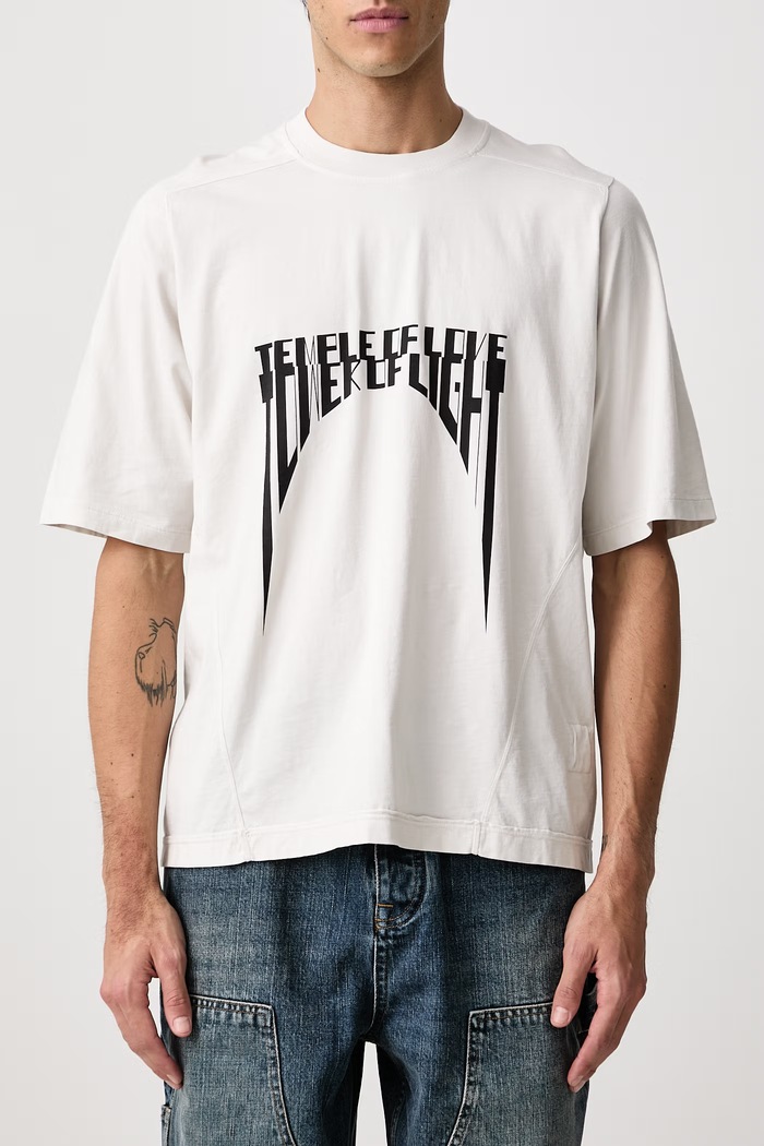 Walrus tričko bavlněné pánské Rick Owens DRKSHDW béžová DU02F6252.RNEP5P