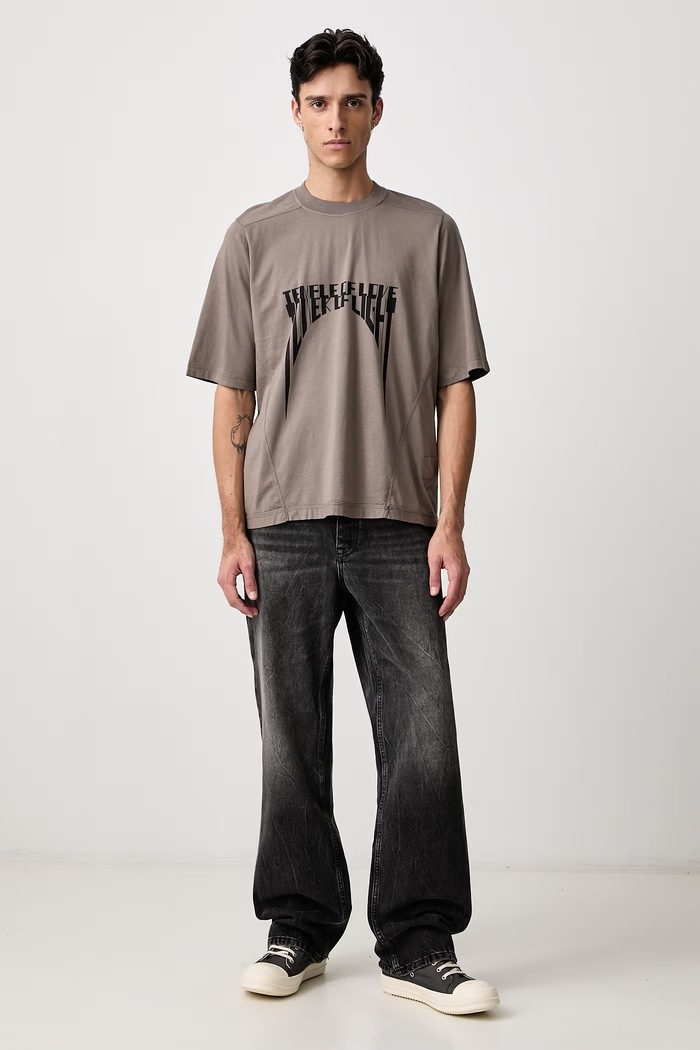 Rick Owens DRKSHDW Walrus tričko bavlněné pánské DU02F6252.RNEP5P šedá AW26