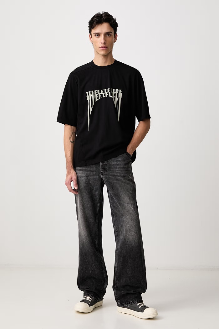 Rick Owens DRKSHDW Walrus tričko bavlněné pánské DU02F6252.RNEP5P černá AW26