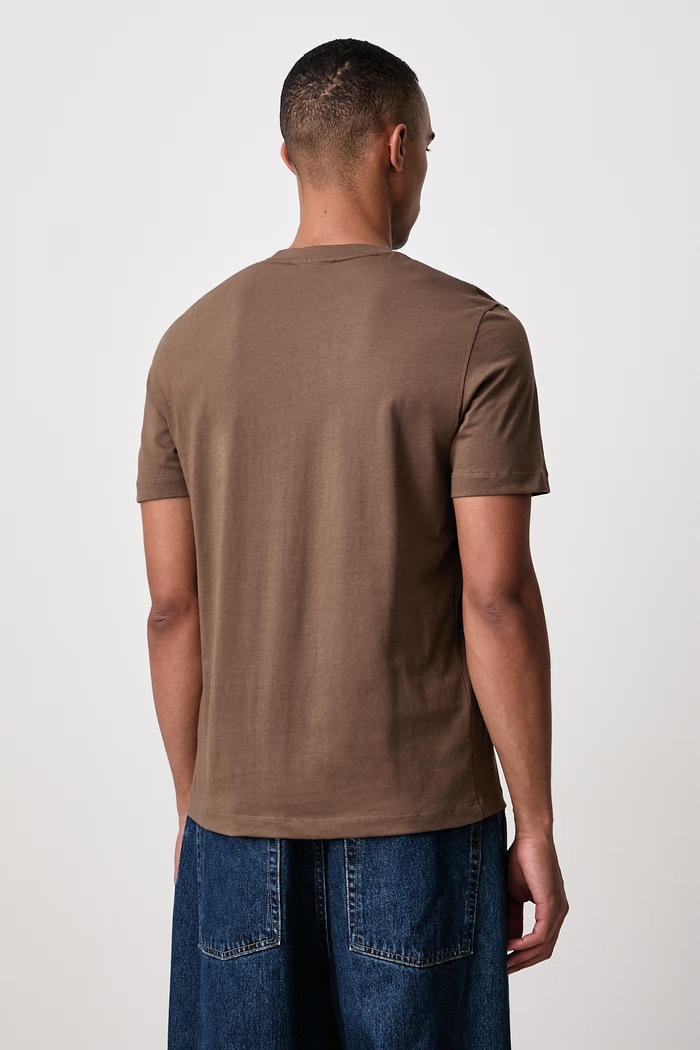 Ρούχα Aeronautica Militare T-shirt ανδρικό βαμβακερό TS2582UJ00750 καφέ
