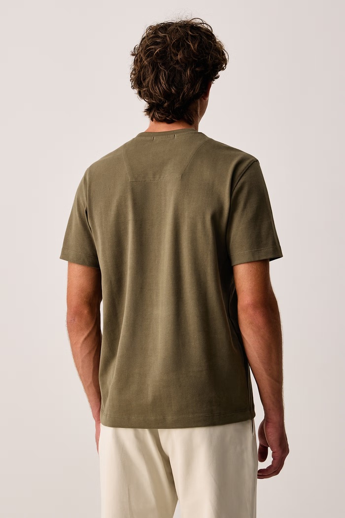 Odzież Aeronautica Militare T-shirt męski bawełniany TS2567UJ00703 zielony