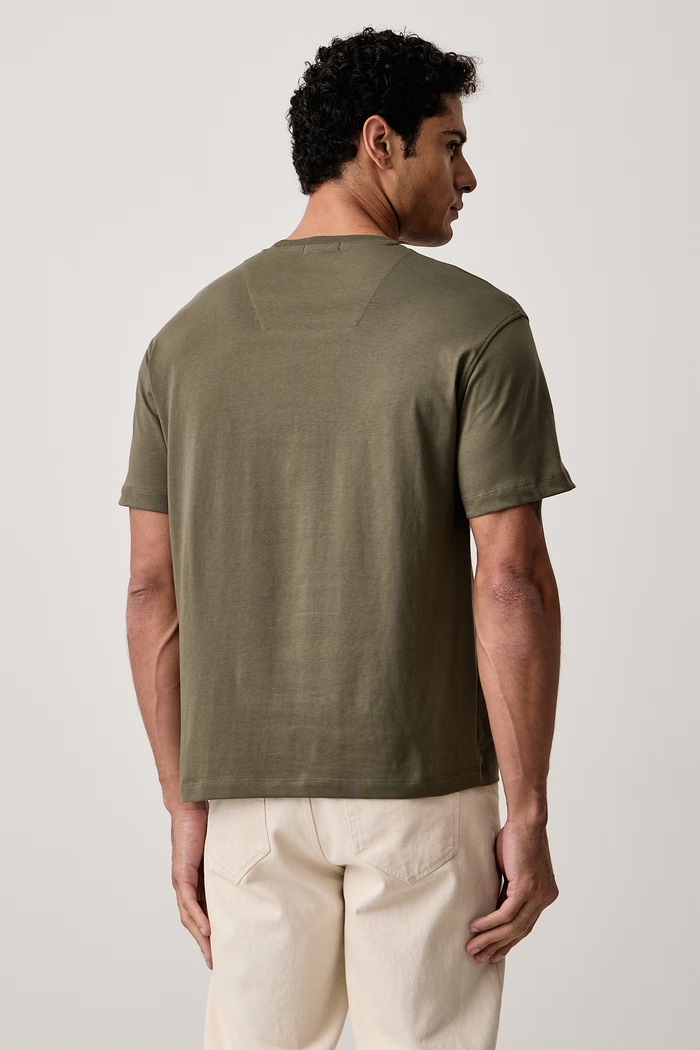 Odzież Aeronautica Militare T-shirt męski bawełniany TS2522UJ00372 zielony
