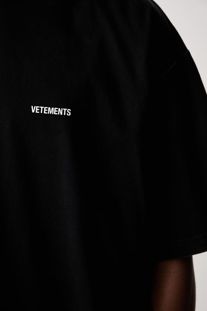 Vetements Classic Logo T-shirt bawełniany męski MH27TR144B