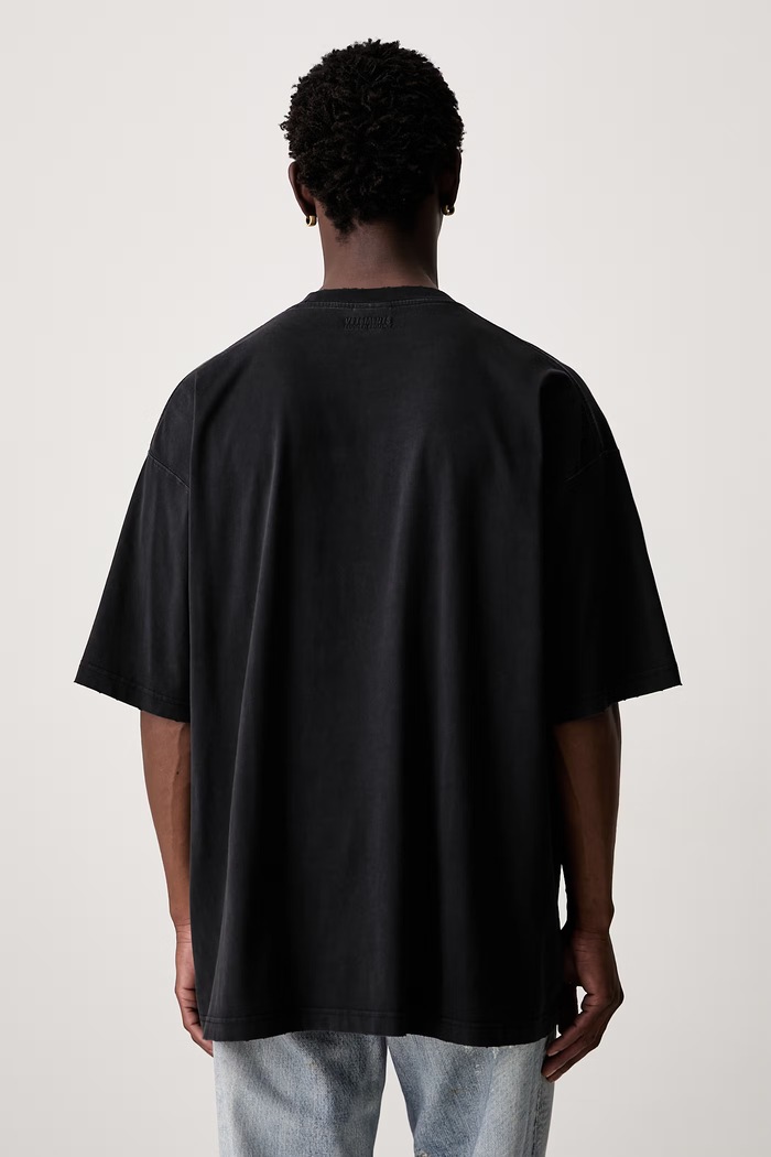 Odzież Vetements Scribbled Logo T-shirt bawełniany męski MH27TR146B czarny