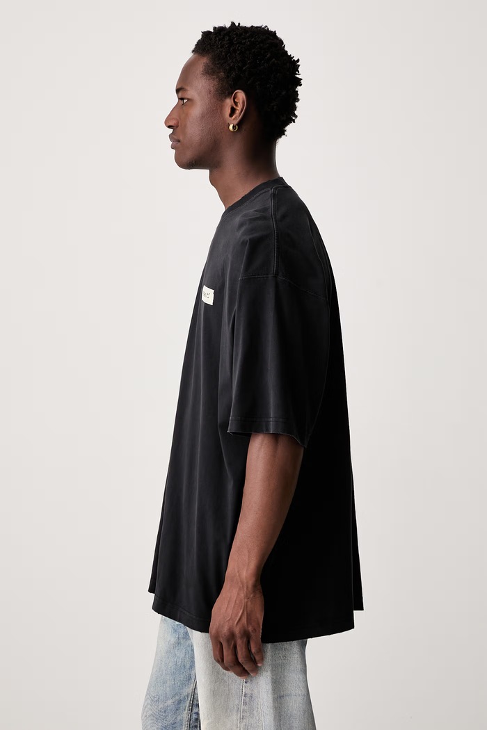 Vetements Scribbled Logo T-shirt bawełniany męski czarny MH27TR146B