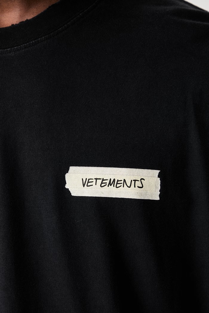 Vetements Scribbled Logo T-shirt bawełniany męski MH27TR146B