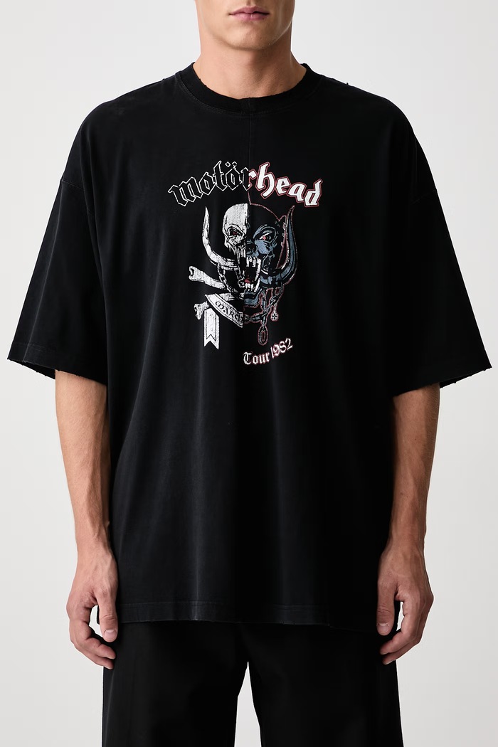 Vetements x Motorhead T-shirt bawełniany męski Vetements czarny MH27TR242B