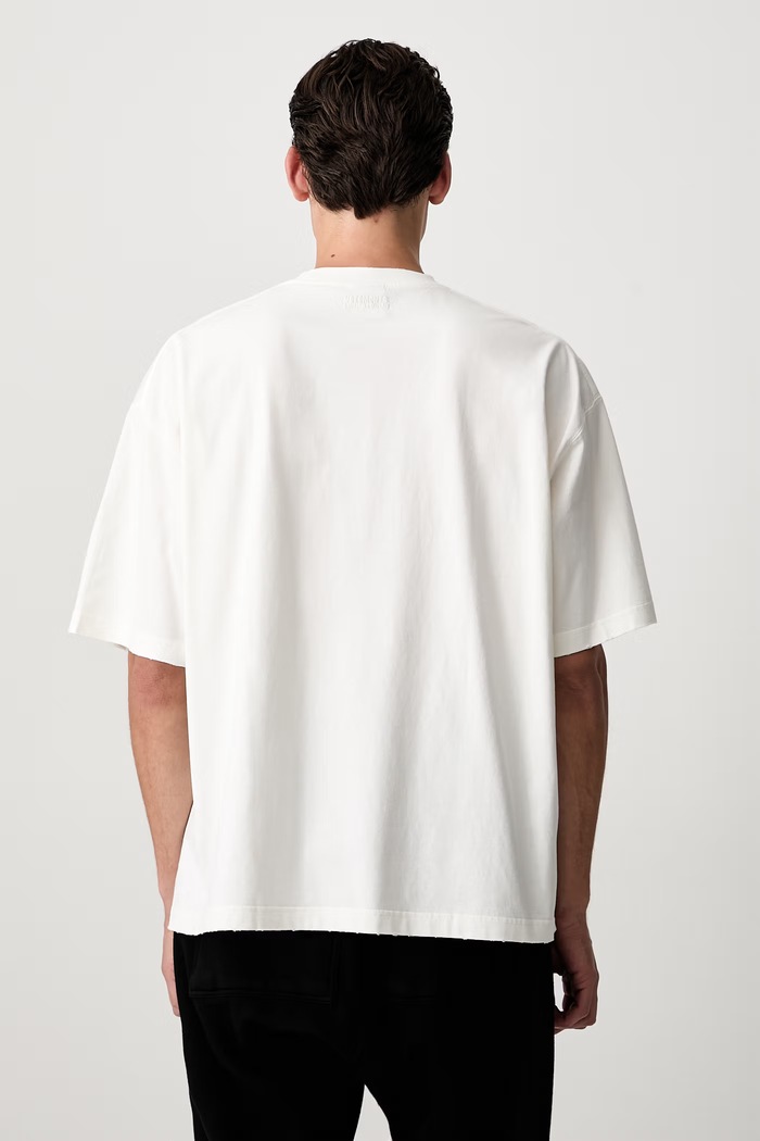 Ρούχα Vetements Biker Cross Logo t-shirt βαμβακερό ανδρικό MH27TR196W μπεζ
