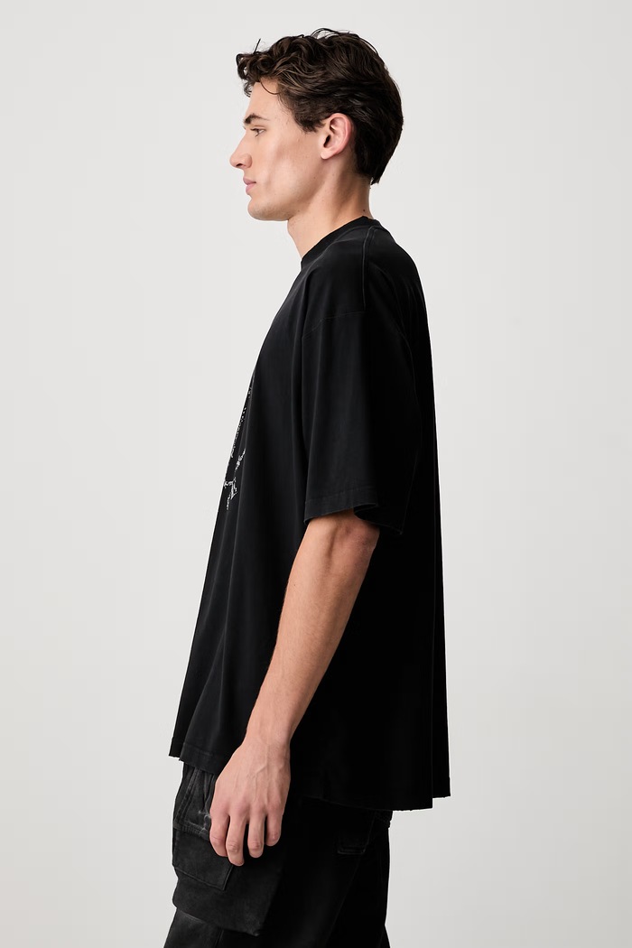 Vetements Artificial Peace T-shirt bawełniany męski czarny MH27TR189B