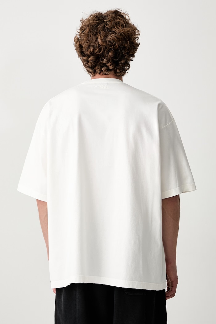 Odzież Vetements Scribbled Logo T-shirt bawełniany męski MH27TR148W beżowy