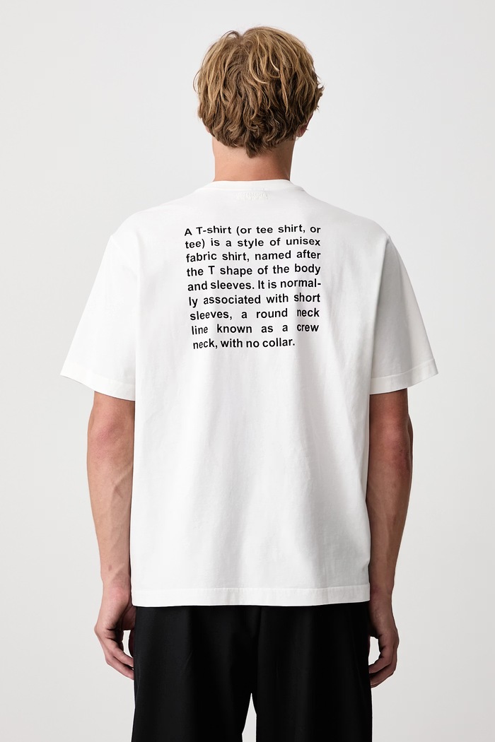 Vetements Definition Regular T-shirt męski bawełniany biały MH27TR220W