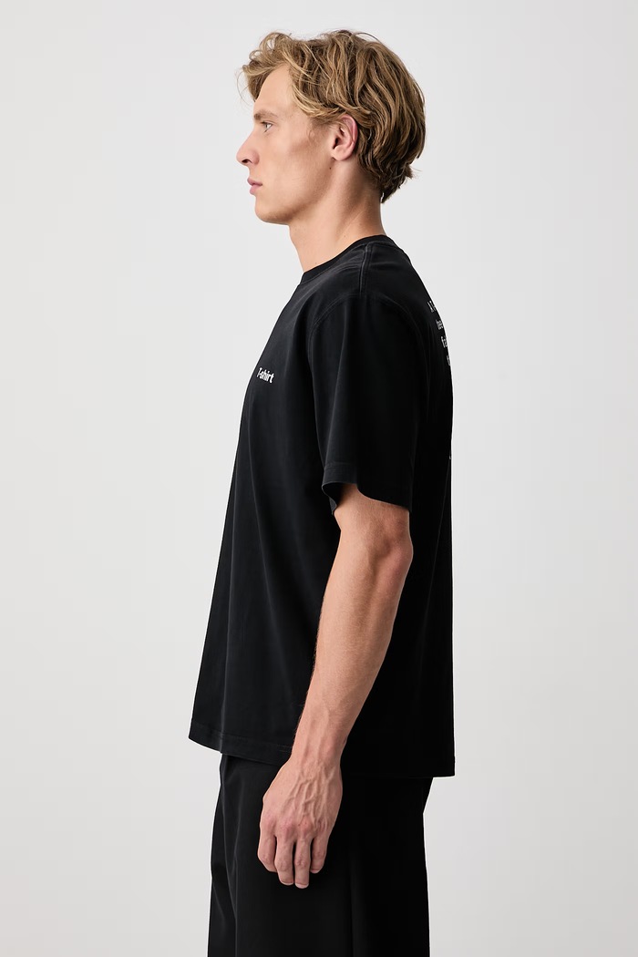 Definition Regular T-shirt męski bawełniany Vetements MH27TR221B czarny