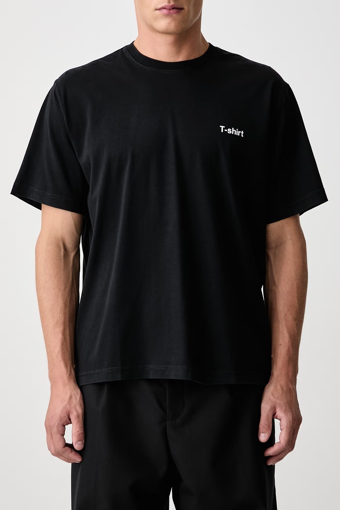 Definition Regular T-shirt męski bawełniany Vetements czarny MH27TR221B