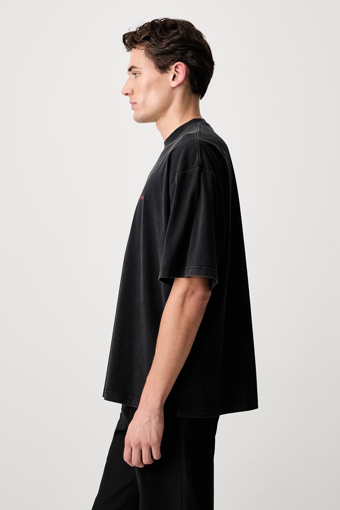 Vetements Classic Logo T-shirt bawełniany męski czarny MH27TR142B