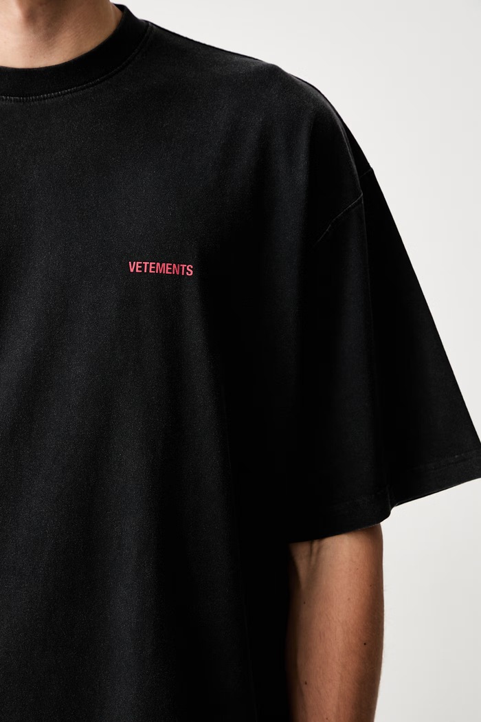 Vetements Classic Logo T-shirt bawełniany męski MH27TR142B