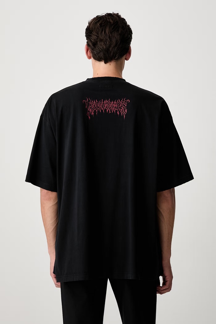 Odzież Vetements CoF Jesus T-shirt bawełniany męski MH27TR209B czarny