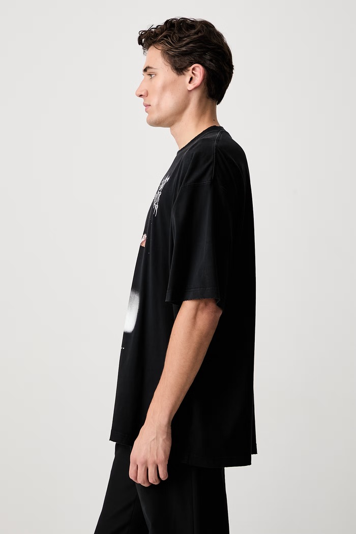 Vetements CoF Jesus T-shirt bawełniany męski czarny MH27TR209B
