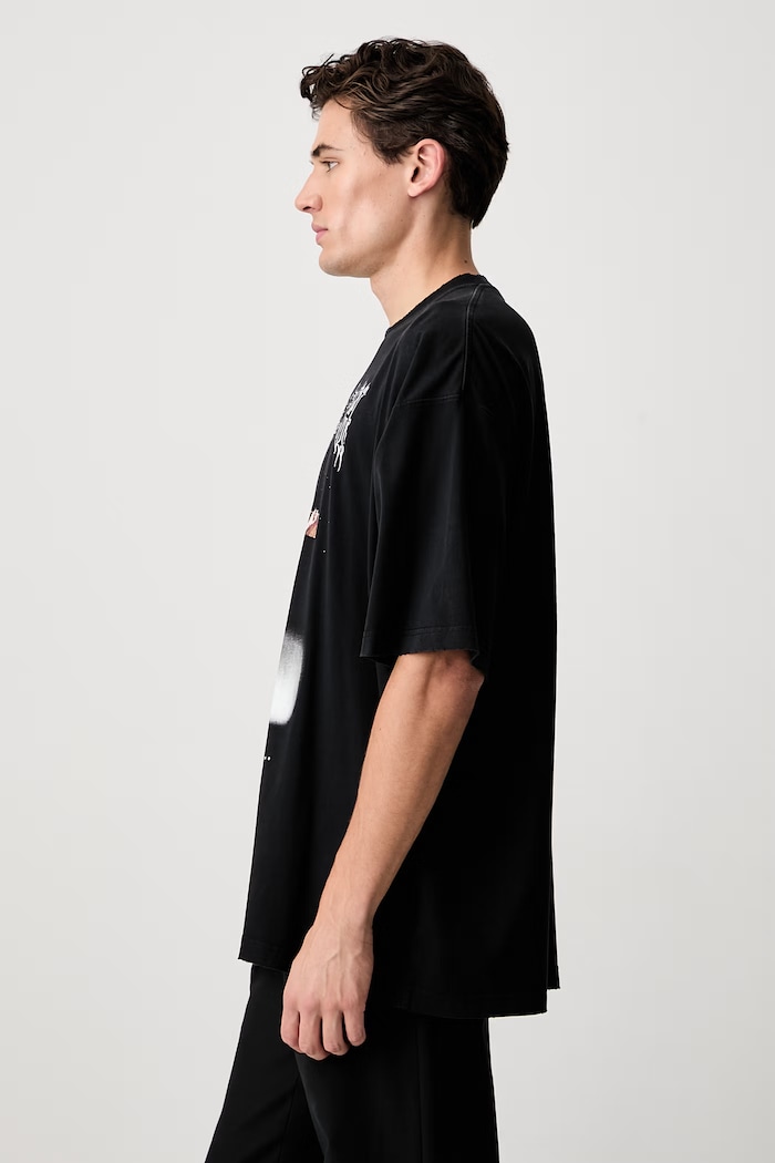 Vetements CoF Jesus T-shirt bawełniany męski czarny MH27TR209B