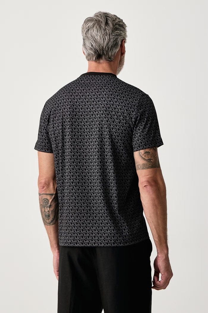 Odzież Michael Kors T-shirt męski bawełniany CB9529A5KS czarny