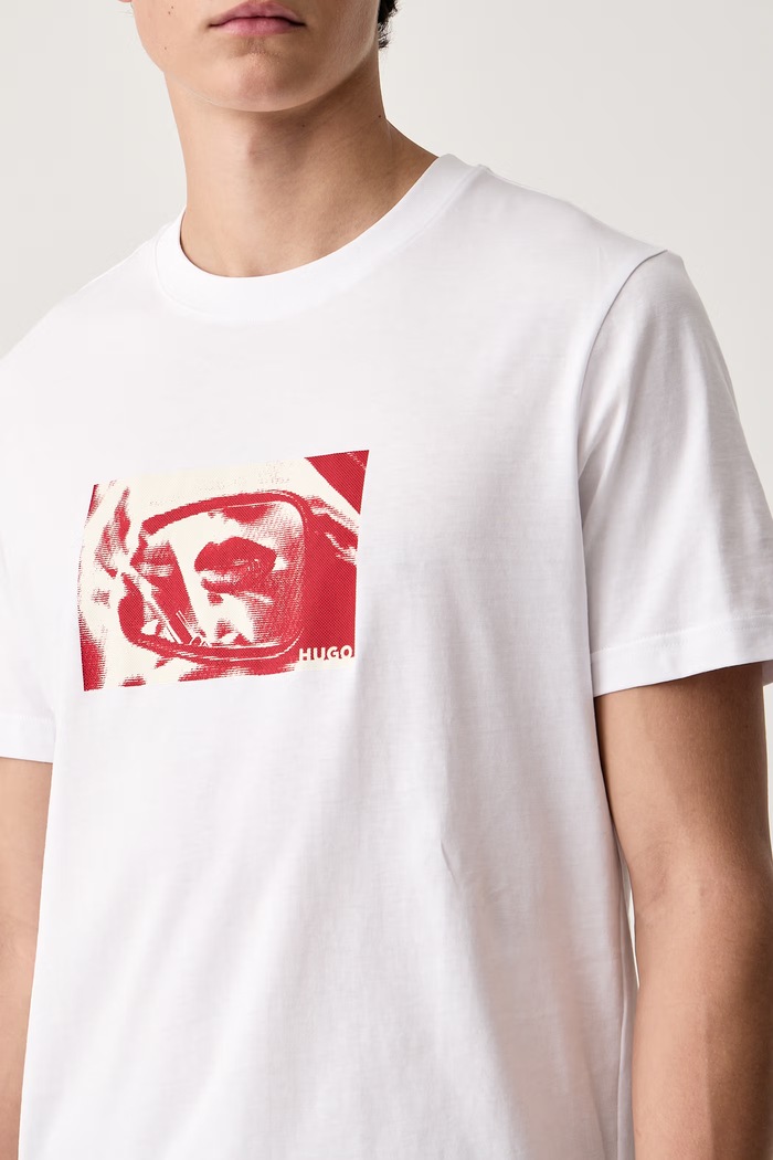 Tricou pentru bărbați din bumbac Dirom HUGO 50570844 alb