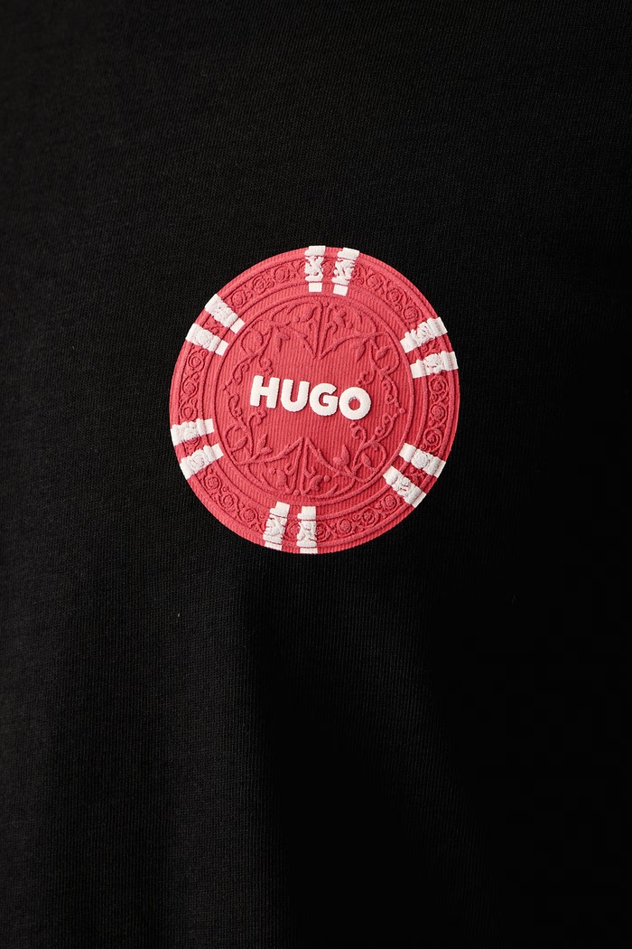 Majica za muškarce od pamuka Datril HUGO crna 50570446