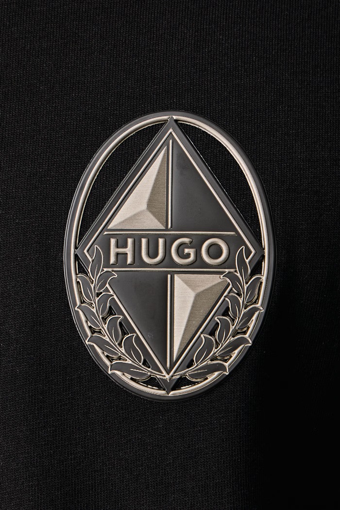 Футболка для мужчин из хлопка Diken HUGO чёрный 50568697