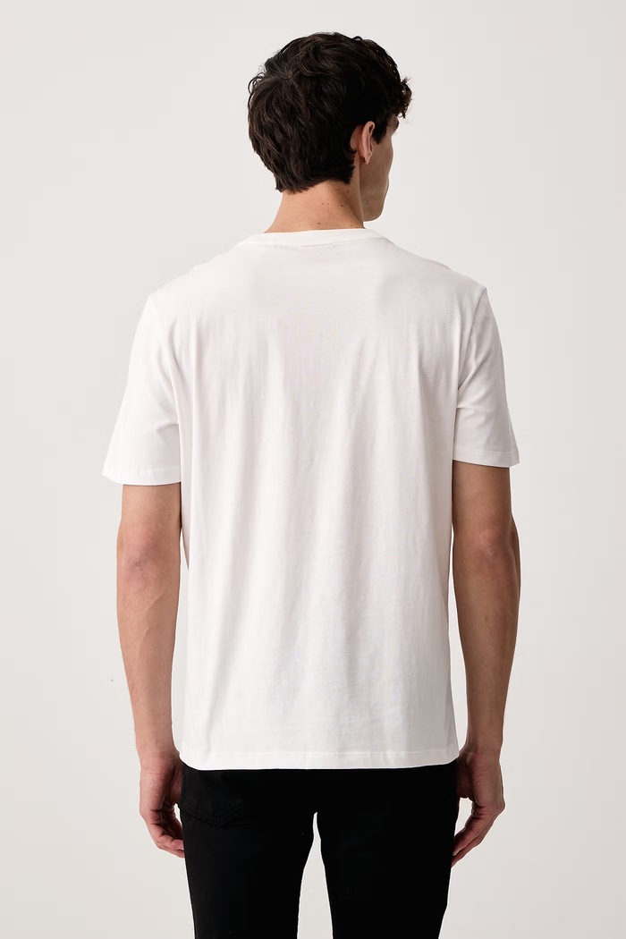 Odzież HUGO T-shirt męski bawełniany Dahr 50568696 biały