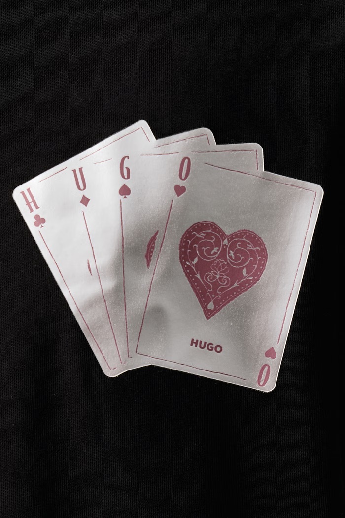 Tričko pánske bavlnené Dahr HUGO čierna 50568696