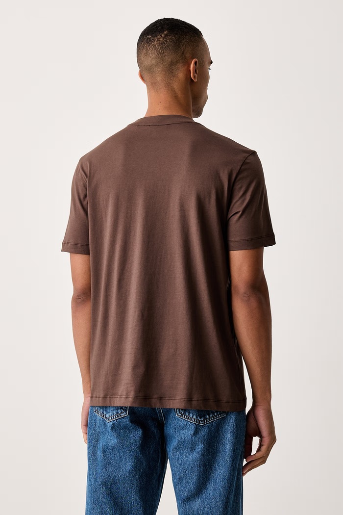 Odzież HUGO T-shirt męski bawełniany Daffilo 50568689 brązowy