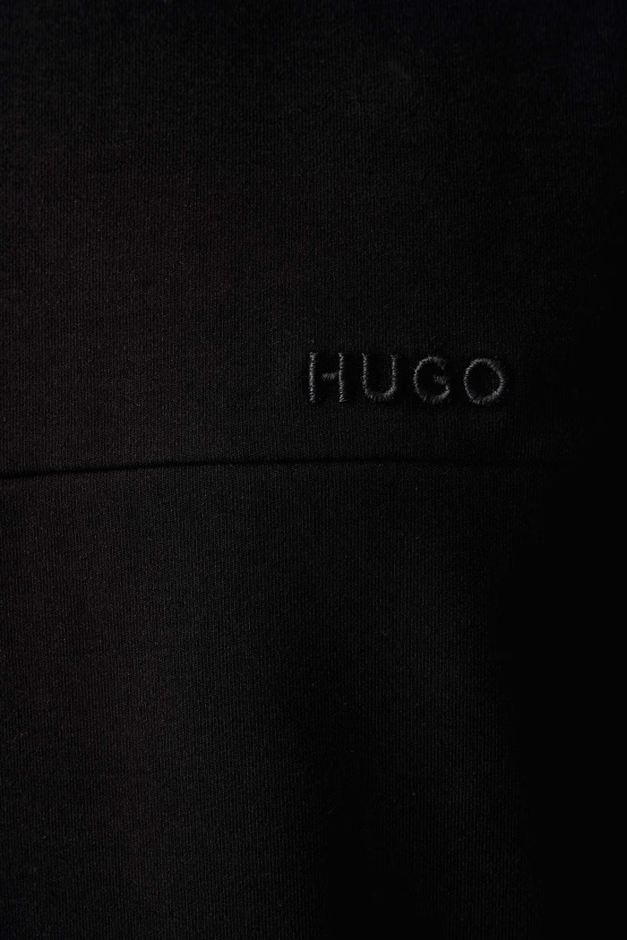 Bluza męska z bawełną Derenolo HUGO czarny 50568229