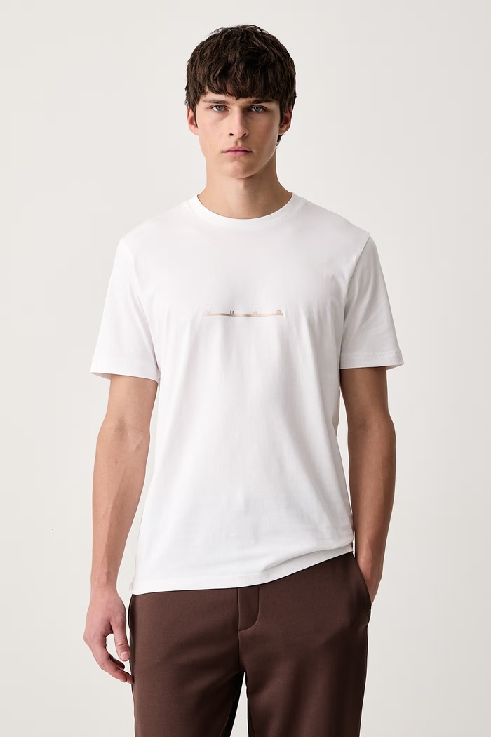 HUGO Tricou din bumbac Datri alb 50568118
