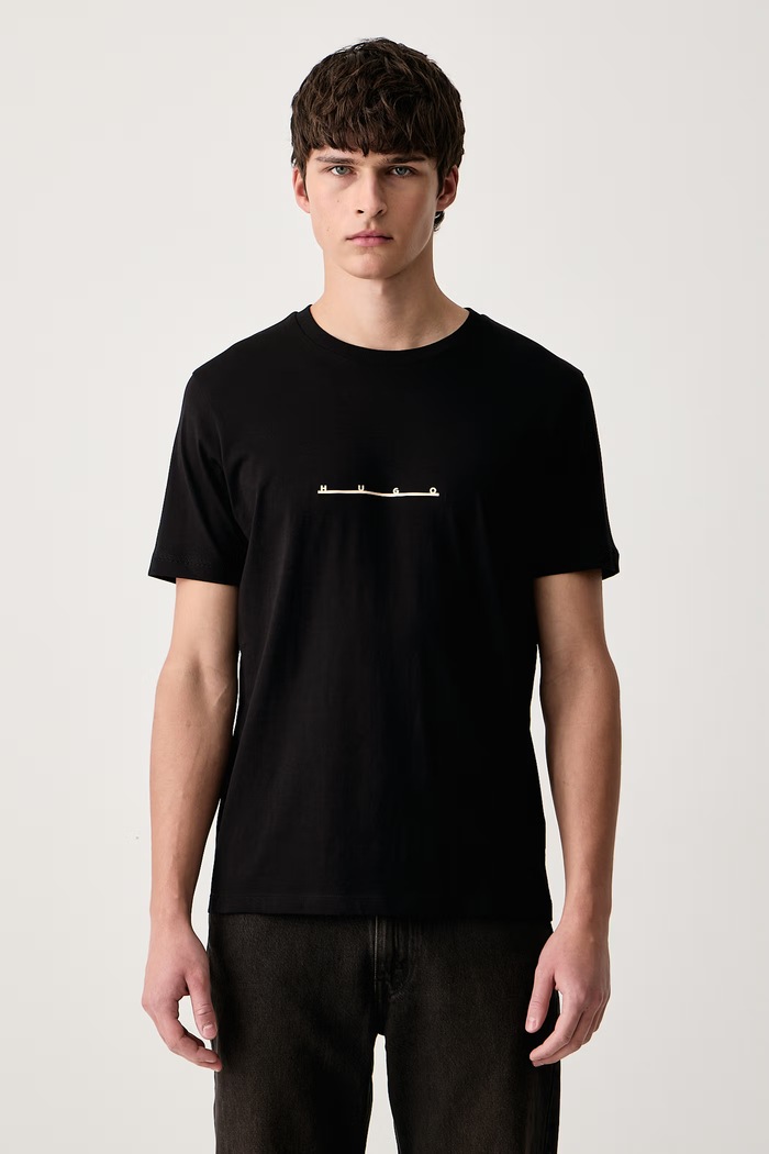 HUGO Tricou din bumbac Datri negru 50568118