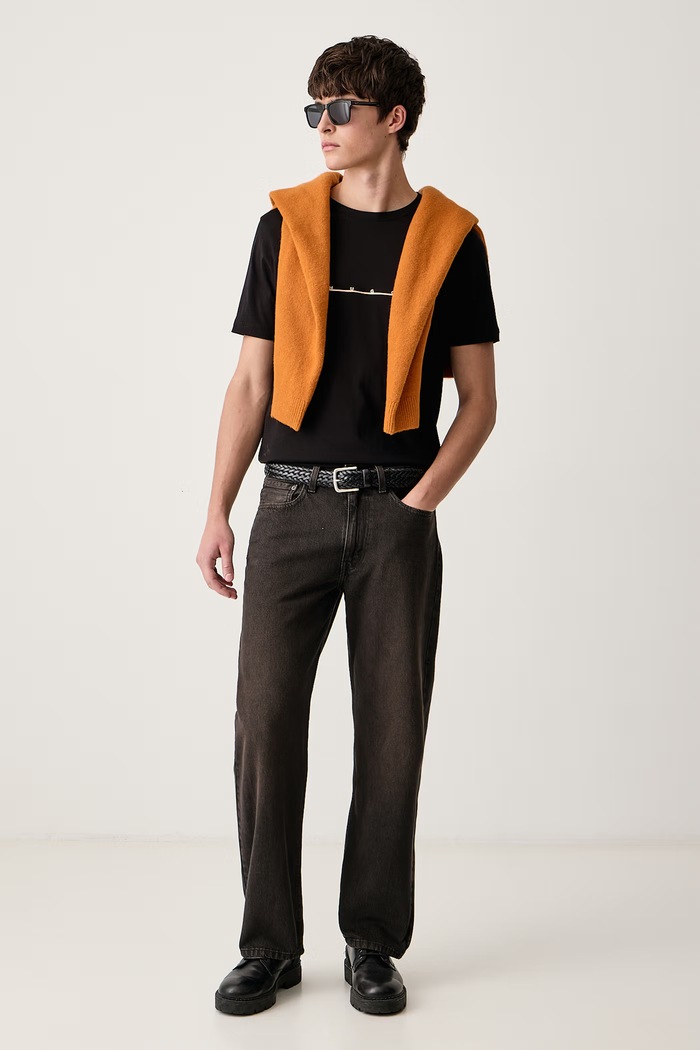 HUGO Tricou din bumbac Datri 50568118 negru AW26